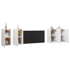 vidaXL Modern Fehér Falra Szerelhető TV Szekrény Szett - 4 db - 30,5x30x60 cm bútor
