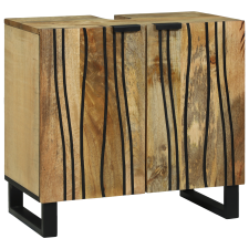 vidaXL Mosdókagyló Szekrény 62x33x58 cm Tömör Fa Mangó és Mérnöki Fa fürdőszoba bútor