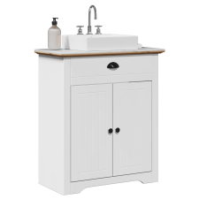 vidaXL mosdószekrény "BODO" Fehér és barna 70x35x80 cm színben fürdőszoba bútor
