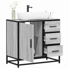 vidaXL mosdószekrény szürke Sonoma 65x33x60 cm műfa fürdőszoba bútor