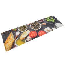 vidaXL mosható bor- és vacsoramintás bársony konyhaszőnyeg 45x150 cm lakástextília