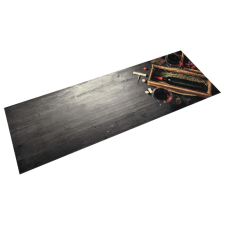 vidaXL mosható boros üveg mintás bársony konyhai szőnyeg 60x180 cm lakástextília