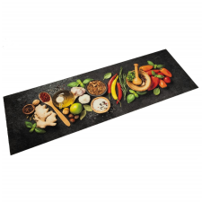 vidaXL Mosható fűszermintás bársony konyhaszőnyeg 60x180 cm lakástextília