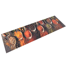 vidaXL mosható kanál- és fűszermintás bársony konyhaszőnyeg 45x150 cm lakástextília