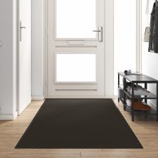 vidaXL Mosott lábtörlő, fekete, 120x400 cm lakástextília