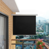 vidaXL multifunkciós fekete oldalsó napellenző erkélyre, 150 x 200 cm