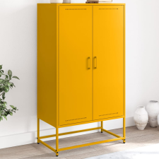 vidaXL mustársárga acél magasszekrény 68,5 x 38,5 x 123,5 cm bútor