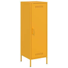 vidaXL mustársárga acél tálalószekrény 36 x 39 x 113 cm bútor