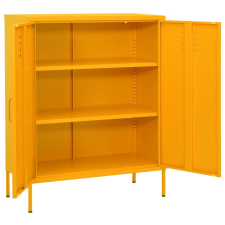 vidaXL mustársárga acél tárolószekrény 80 x 35 x 101,5 cm (336164) bútor