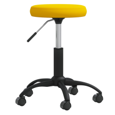 vidaXL mustársárga bársony forgó irodaszék (333181) forgószék