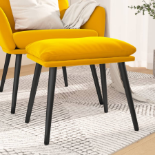 vidaXL mustársárga bársony lábzsámoly 45 x 29,5 x 39 cm bútor