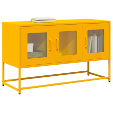 vidaXL mustársárga hidegen hengerelt acél TV-szekrény 100,5x39x60,5 cm bútor