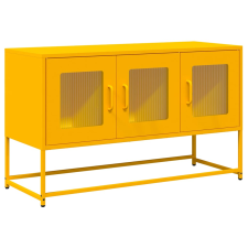 vidaXL mustársárga hidegen hengerelt acél TV-szekrény 100,5x39x60,5 cm (853341) bútor
