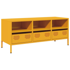 vidaXL mustársárga hidegen hengerelt acél TV-szekrény 101,5x39x43,5 cm (851325) bútor