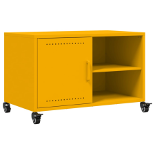vidaXL mustársárga hidegen hengerelt acél TV-szekrény 68x39x43,5 cm (846671) bútor