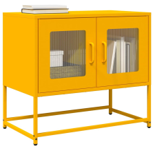 vidaXL mustársárga hidegen hengerelt acél TV-szekrény 68x39x60,5 cm bútor