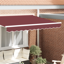 vidaXL Napellenző Valance 2.5 m-es Keretre Burgundi 2.3x0.2 m kerti bútor