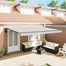 vidaXL Napernyő Kézi Antracit 4 × 3 m Fém kerti bútor