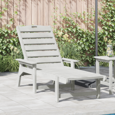 vidaXL Napozóágy Fehér 53x162x98.5 cm HDPE kerti bútor