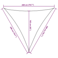 vidaXL Napvitorla - Háromszög - 2x2x2m - Homok kerti bútor