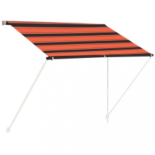 vidaXL Narancssárga és barna feltekerhető napellenző 100 x 150 cm kerti bútor