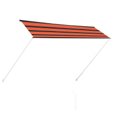 vidaXL narancssárga és barna feltekerhető napellenző 300 x 150 cm kerti bútor