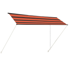 vidaXL narancssárga és barna feltekerhető napellenző 400 x 150 cm kerti bútor