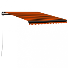 vidaXL narancssárga és barna kézzel kihúzható napellenző 350 x 250 cm kerti bútor