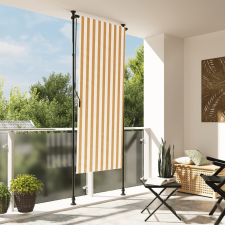 vidaXL narancssárga és fehér szövet és acél kültéri roló 100 x 270 cm lakástextília