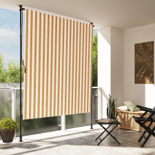 vidaXL narancssárga és fehér szövet és acél kültéri roló 150 x 270 cm lakástextília