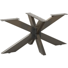 vidaXL natúr acél dohányzóasztal lábak pók alakú 98x58x(42-43) cm (4013111) bútor