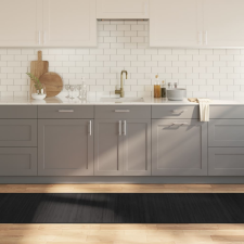 vidaXL négyszögletű fekete bambusz szőnyeg 70 x 400 cm lakástextília