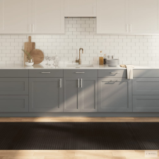 vidaXL Négyszögletű sötétbarna bambusz szőnyeg 100 x 400 cm lakástextília