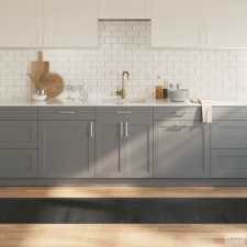 vidaXL Négyszögletű szürke bambusz szőnyeg 60 x 500 cm lakástextília