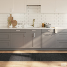 vidaXL Négyszögletű szürke bambusz szőnyeg 70 x 1000 cm lakástextília