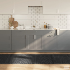 vidaXL Négyszögletű szürke bambusz szőnyeg 80 x 400 cm lakástextília