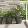  vidaXL Növénycserép 6 pcs Fekete Ø 34 x 28 cm Műanyag