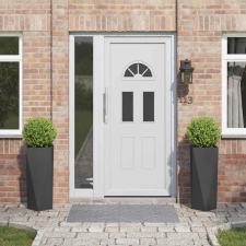 vidaXL Növénytartó 2 pcs Fekete 30 x 30 x 75 cm Acél kerti tárolás