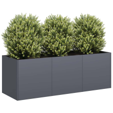 vidaXL növénytartó antracitszürke 120x40x40 cm hidegen hengerelt acél kerti tárolás