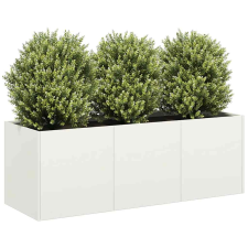 vidaXL növénytartó fehér 120x40x40 cm hidegen hengerelt acél kerti tárolás