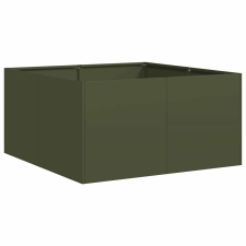 vidaXL növénytartó olívazöld 80x80x40 cm hidegen hengerelt acél (860741) kerti tárolás