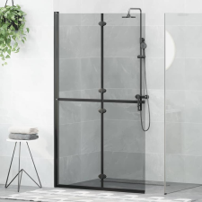 vidaXL Nyitott zuhanyfal Egyéb Fekete és sötét átlátszó 110 x 190 cm kád, zuhanykabin