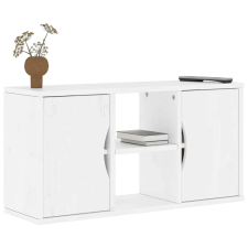 vidaXL ODDA tömörfa fenyőfa TV szekrény fehér 79x24x40 cm bútor