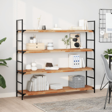 vidaXL olajbevonatú tömör akácfa függőpolc 120 x 30 x 4 cm bútor