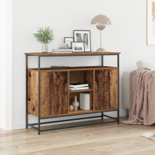 vidaXL Old fa oldalszekrény 100x35x80 cm Műgyanta és Acél bútor