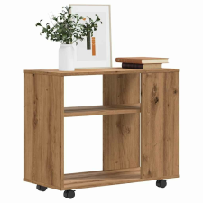 vidaXL oldalasztal kézműves tölgy 70x35x55 cm műszaki fa bútor