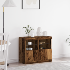 vidaXL Oldalfal LED világítással Régi Fa 81x37x67 cm bútor