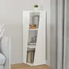 vidaXL Oldalsó polc Magas Fényű Fehér 33 x 32 x 100,5 cm Faanyag