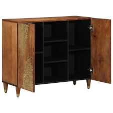 vidaXL Oldalszekrény 90x33x75 cm Tömör Mangófából bútor