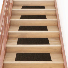 vidaXL öntapadós lépcsőszőnyegek 30 db 76 x 20 cm barna téglalap alakú lakástextília